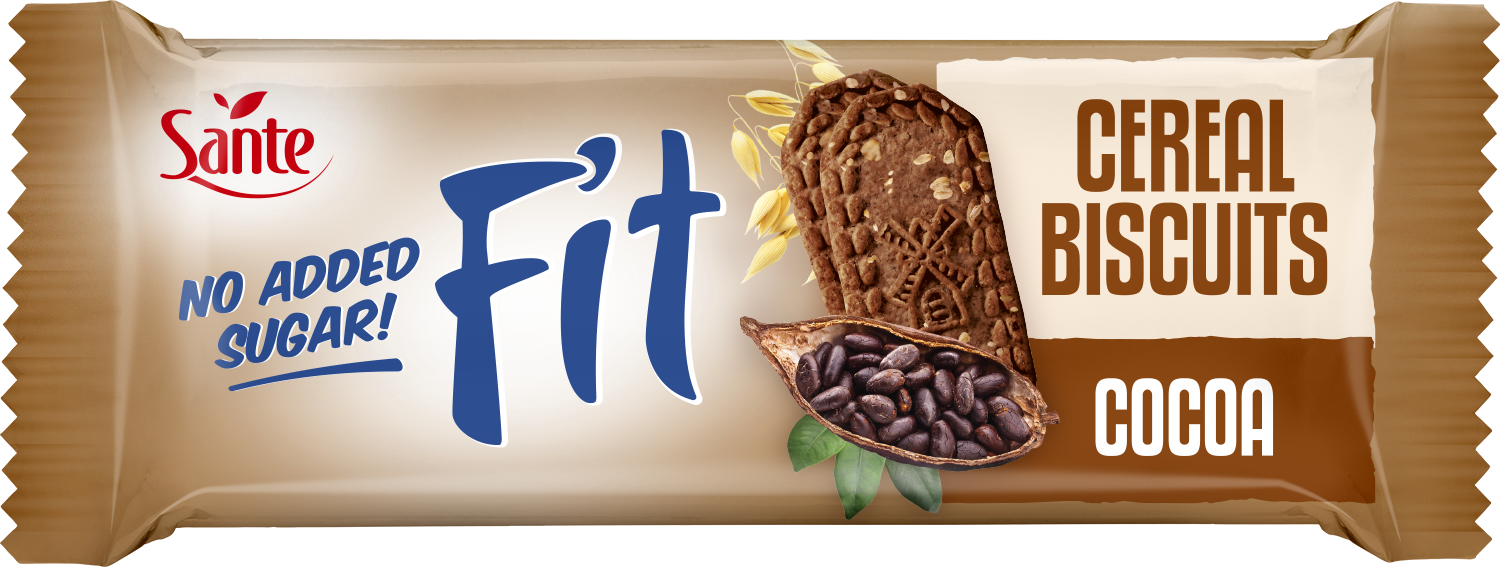 سانتي فيت بسكويت حبوب الكاكاو بدون سكريات مضافة  * 20 قطعة