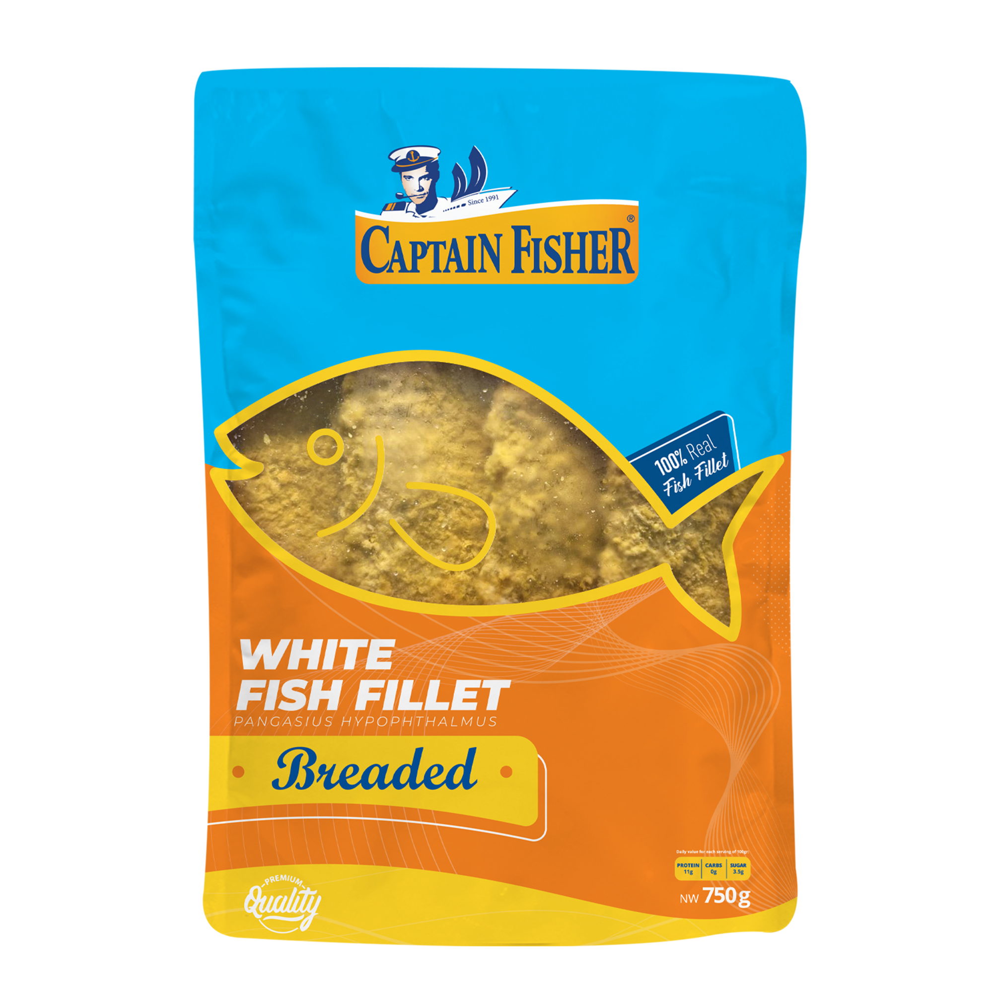 فيليه سمك أبيض - مغطى بالبقسماط