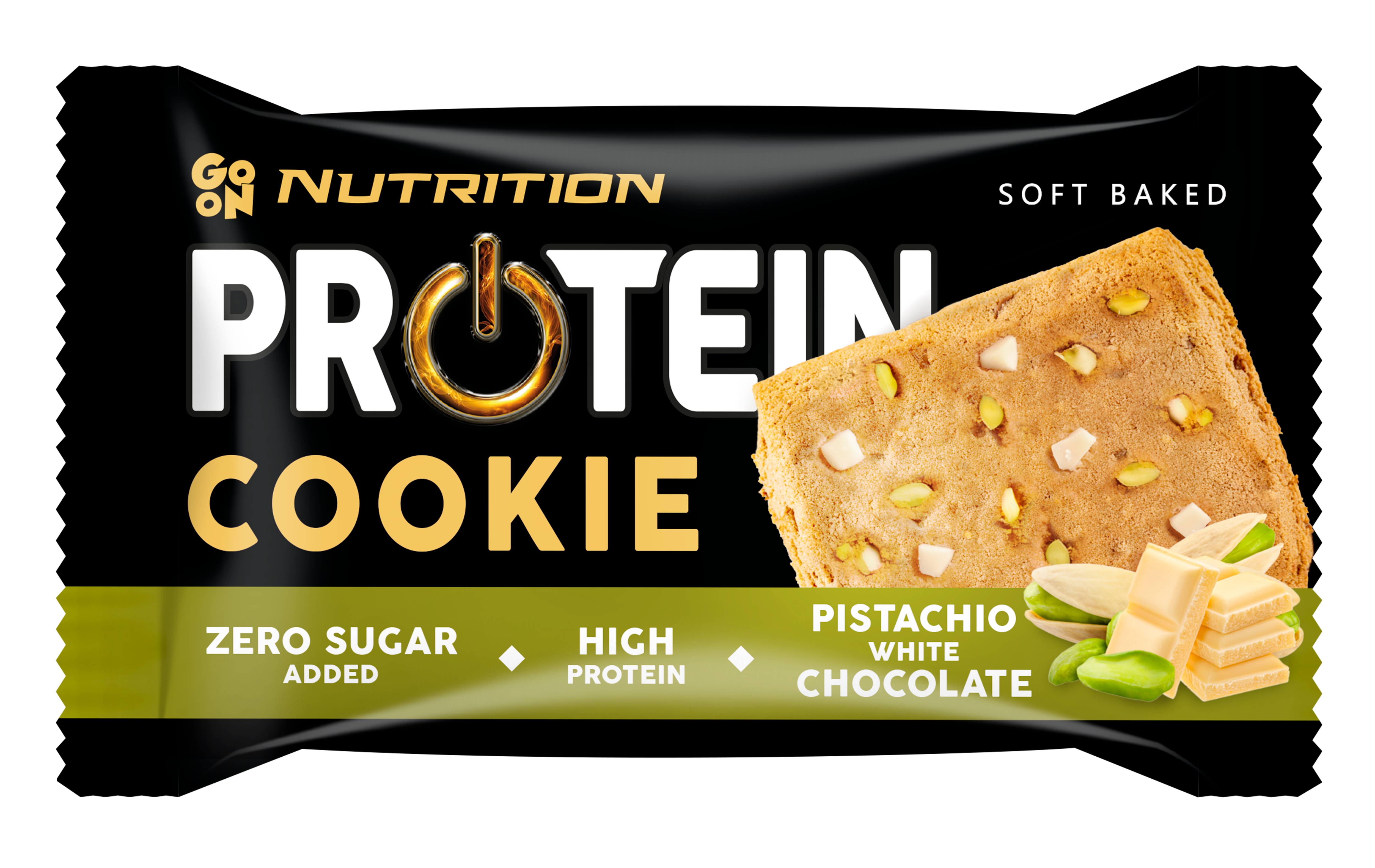 Go On Nutrition Protein Cookies White Chocolate & Pistachio  – 18 pcs