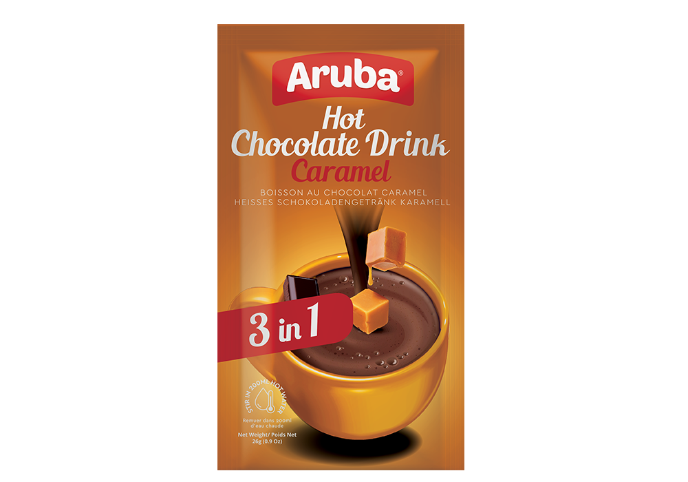 أروبا شراب الشوكولا الساخن (1in3) (كراميل) *144	