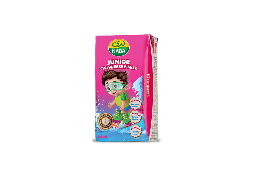 حليب ندى  فراولة وحليب * 18 قطعة