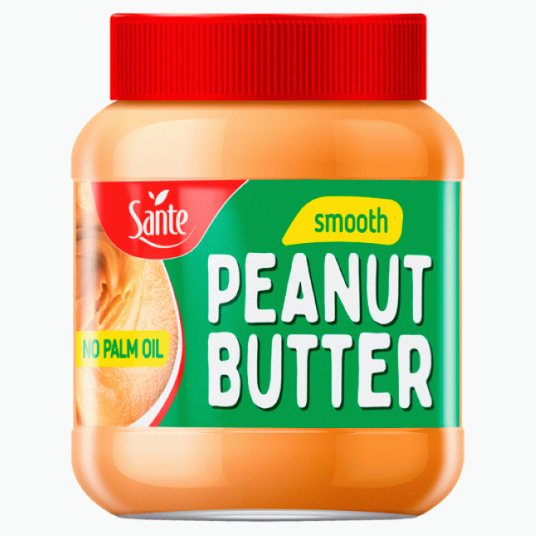 سانتي زبدة الفول السوداني الناعمة  * 6 قطع	