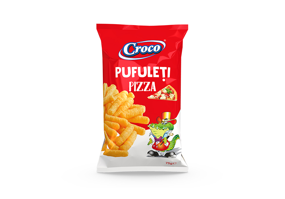 نفخات ذرة كروكو بنكهة البيتزا - 30 قطعة