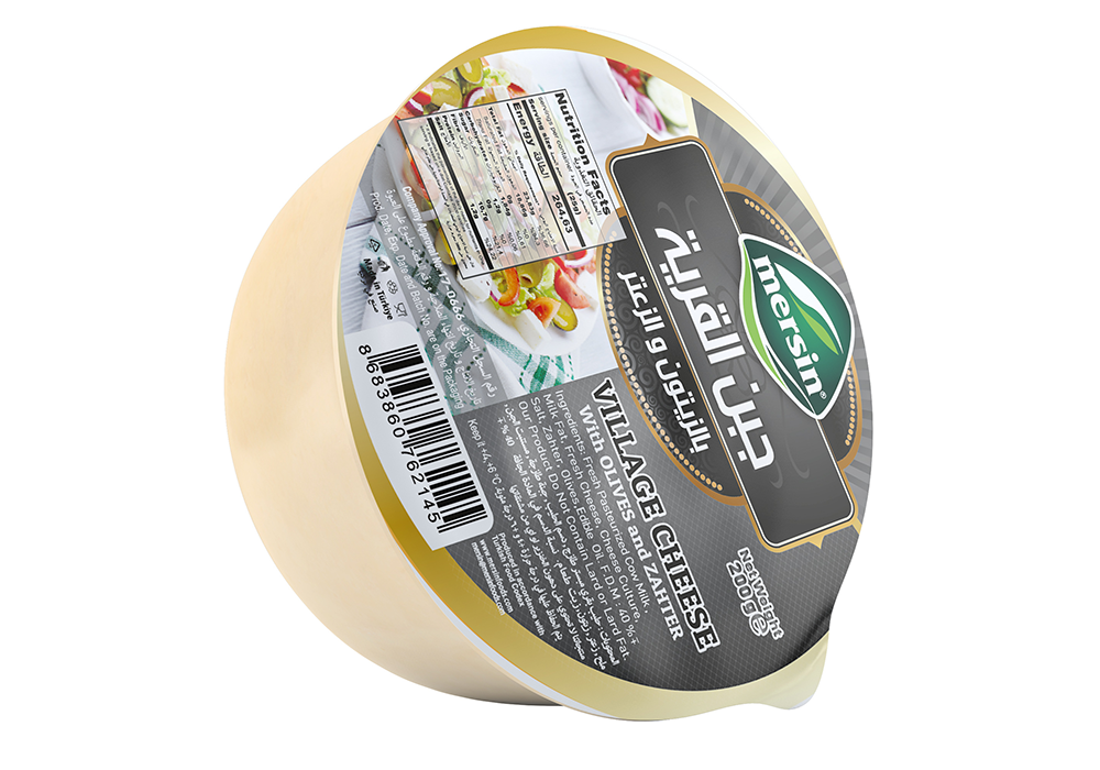 جبنة قروية بالزيتون و الزعتر × 18 قطعة