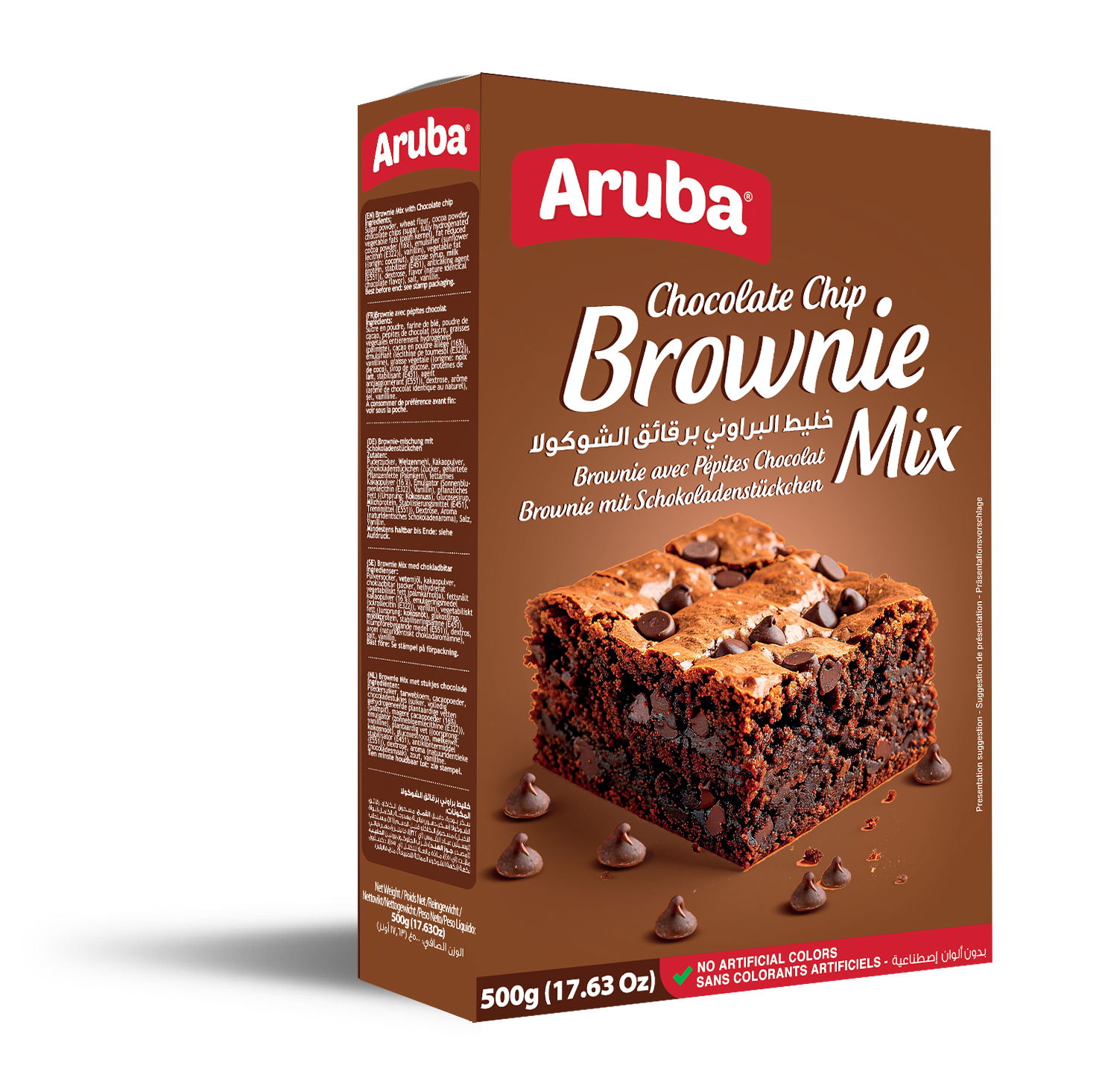 أروبا خليط البراوني مع قطع الشوكولا*12